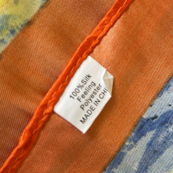 Van Gogh Starry Nights 100% silk feeling 34” x 35” scarf - Picture 6 of 11